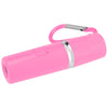 Hit Pink Rechargeable Portable Alarm And Flashlight With Carabiner Attachment