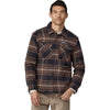 Patagonia Men's Outdoor: Molasses Brown Lightweight Insulated Fjord Flannel Shirt