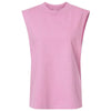 American Apparel Unisex Faded Powder Pink Heavyweight Cotton Garment-Dyed Mid-Length Muscle Tee