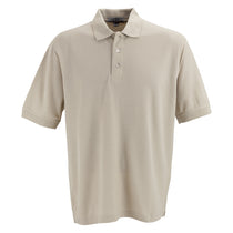 Vantage Men's Stone Soft-Blend Double-Tuck Pique Polo