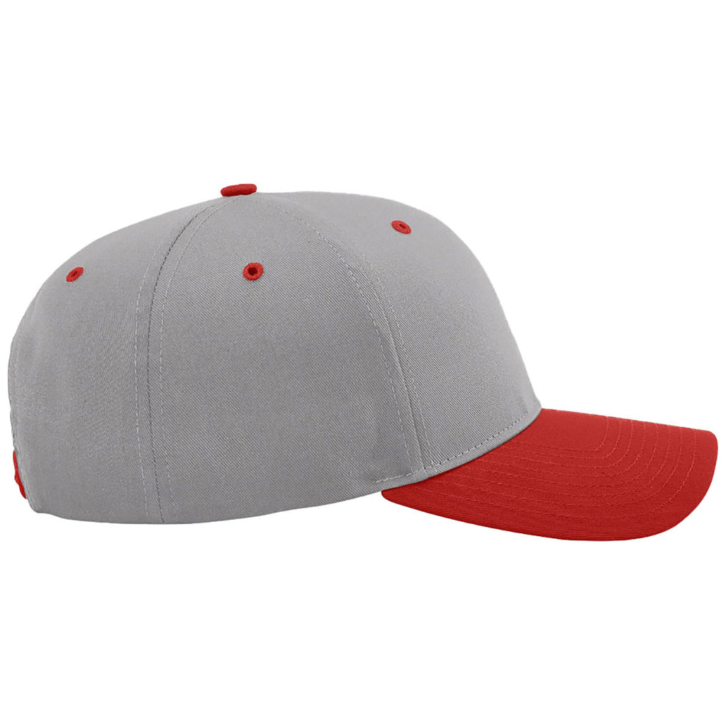 Richardson Grey/Grey/Red Pro Twill Snapback