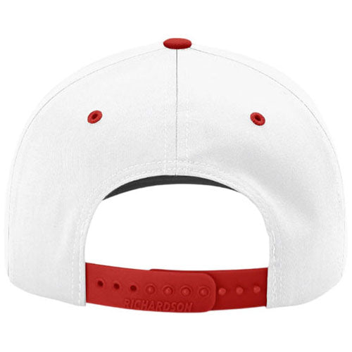 Richardson White/White/Red Pro Twill Snapback