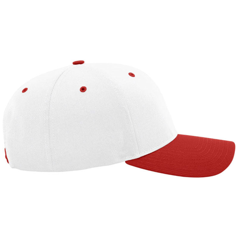 Richardson White/White/Red Pro Twill Snapback