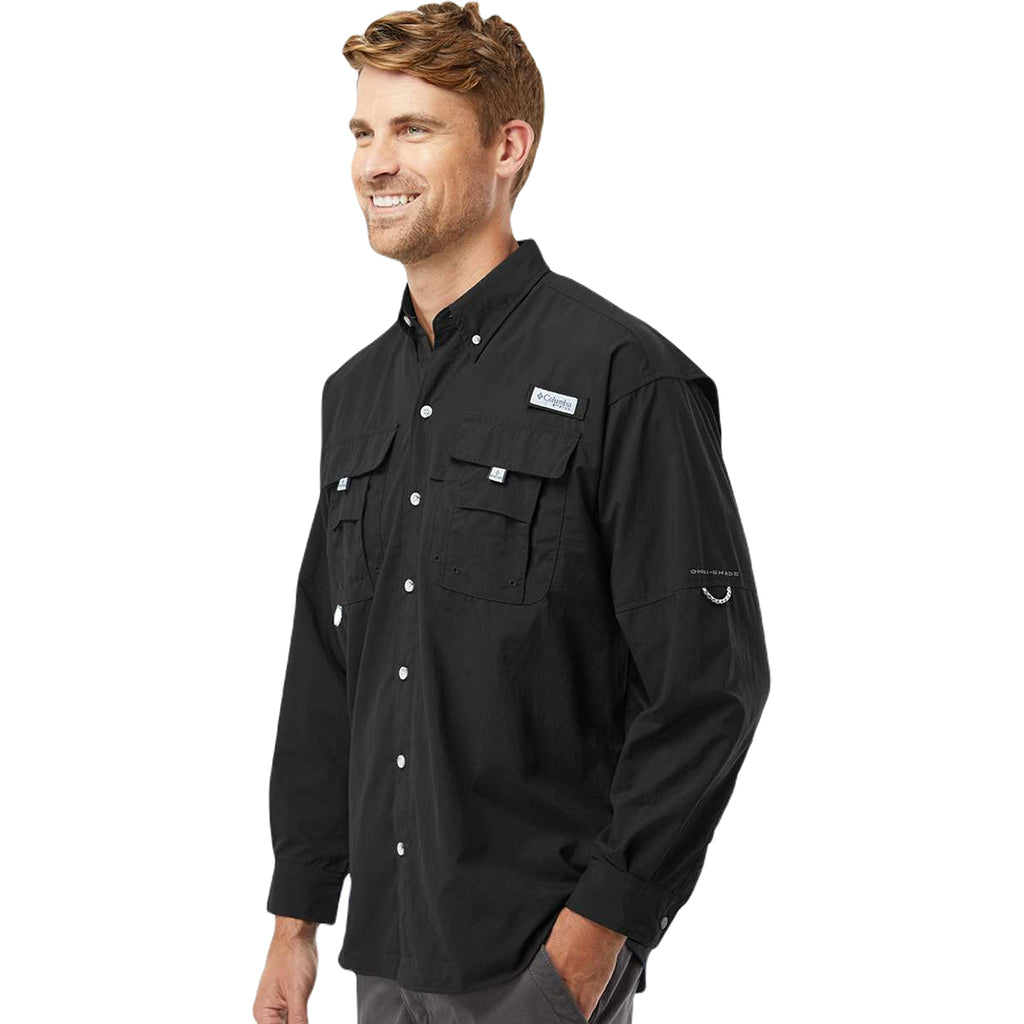 Columbia Men's Black PFG Bahama Long Sleeve Shirt