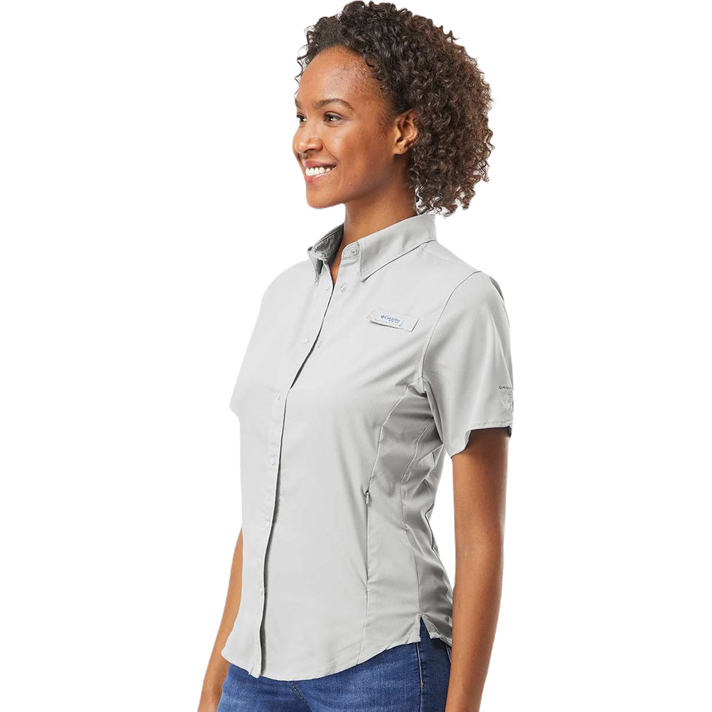 Columbia Women's Cool Grey PFG Tamiami Short Sleeve Shirt