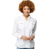 Columbia Women's White PFG Bahama Long Sleeve Shirt