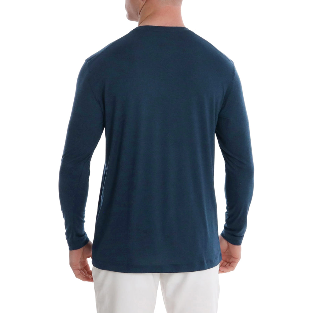 AndersonOrd Men's Pageant Blue Heather Butter T-Shirt Long Sleeve