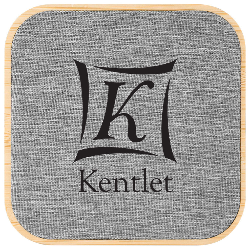 Hit Grey with Bamboo 15W Bamboo & rPET Wireless Charger