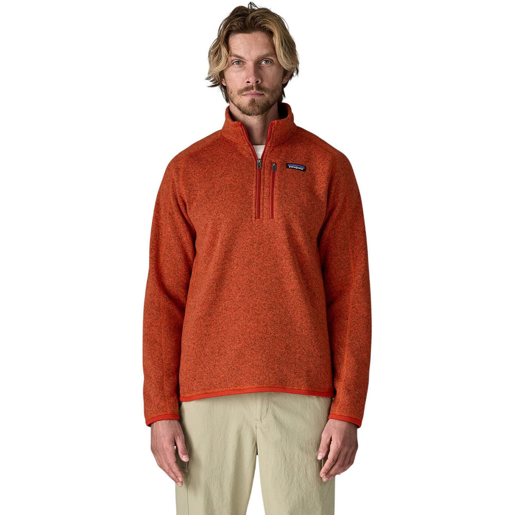 Patagonia Men's Coal Orange Better Sweater Quarter Zip