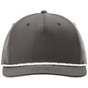 Richardson Dark Grey/White 5-Panel Classic Rope Cap