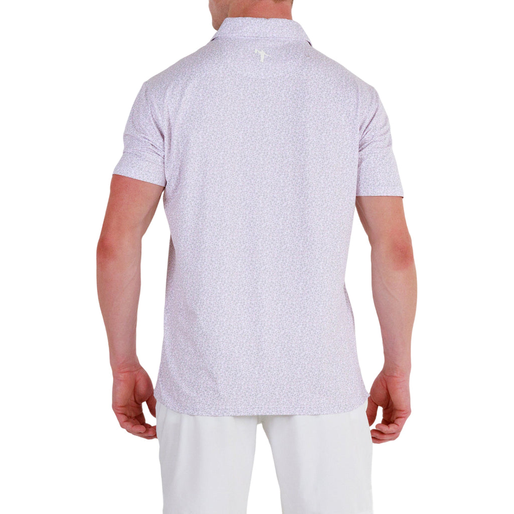 AndersonOrd Men's White/Orchid Pink Poppy Polo