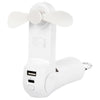 Hit White Rechargeable Power Bank With Fan & Flashlight