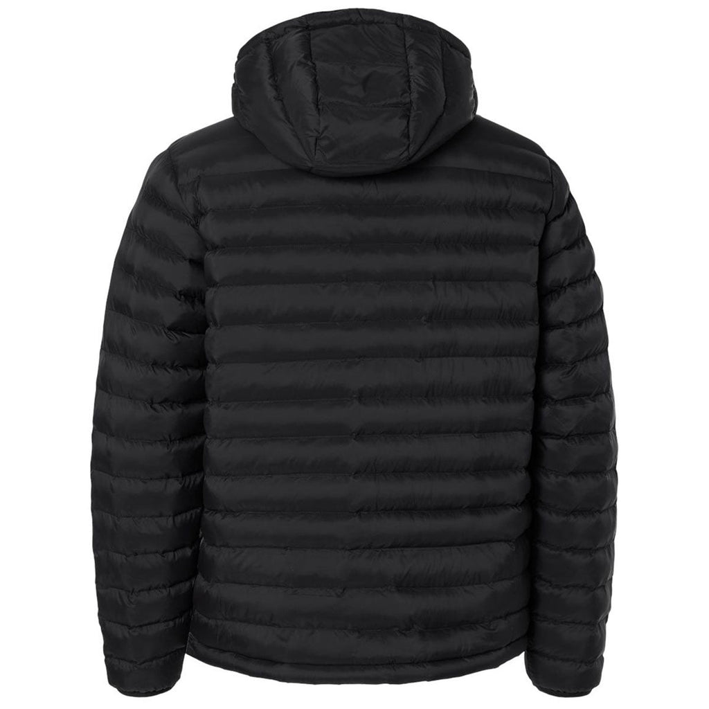 Weatherproof Men's Black Lightweight Poly-Filled Hooded Puffer Jacket