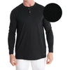 AndersonOrd Men's Black Heather Wave Long Sleeve Henley