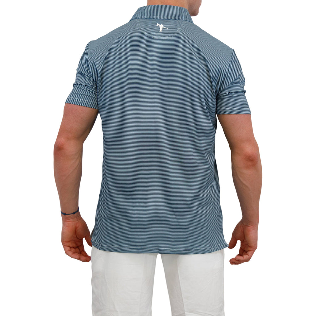 AndersonOrd Men's Navy/Skyway Stream Polo