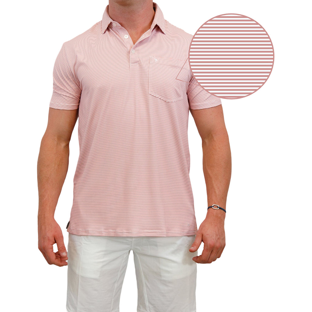 AndersonOrd Men's Burnt Salmon Stream Polo