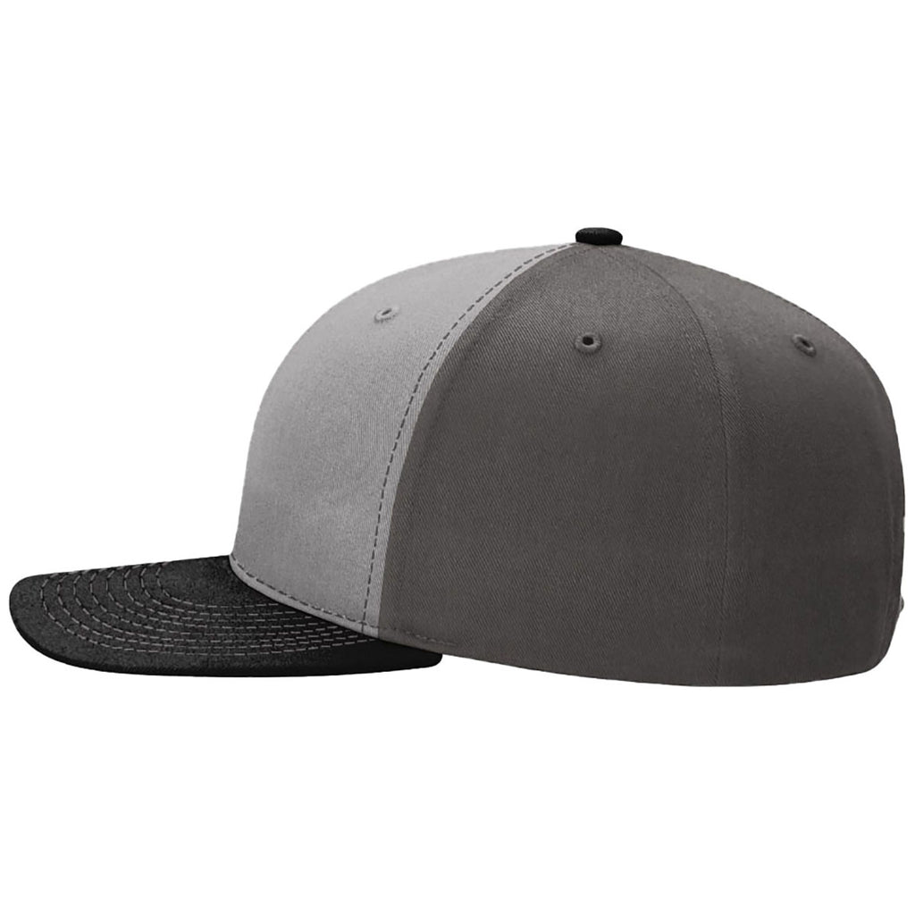 Richardson Grey/Charcoal/Black Solid Twill Trucker