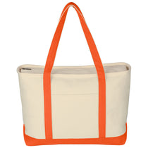 Hit Natural/Orange Large Starboard Cotton Canvas Tote Bag