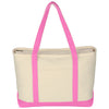 Hit Natural/Pink Large Starboard Cotton Canvas Tote Bag