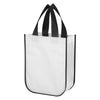 HIT White Lola Laminated Non-Woven Shopper Tote Bag