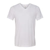 Bella + Canvas Unisex Solid White Triblend Short-Sleeve V-Neck T-Shirt