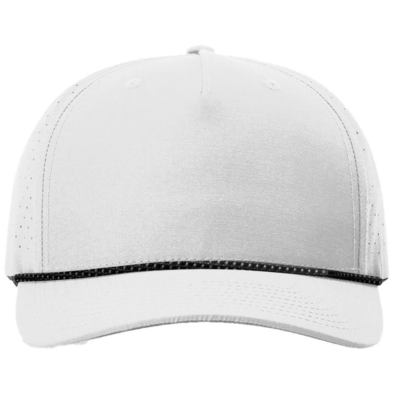 Richardson Silver/Black Silver Laser Perf Performance Rope Cap