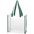 Hit Clear with Forest Green Trim Clear Tote Bag