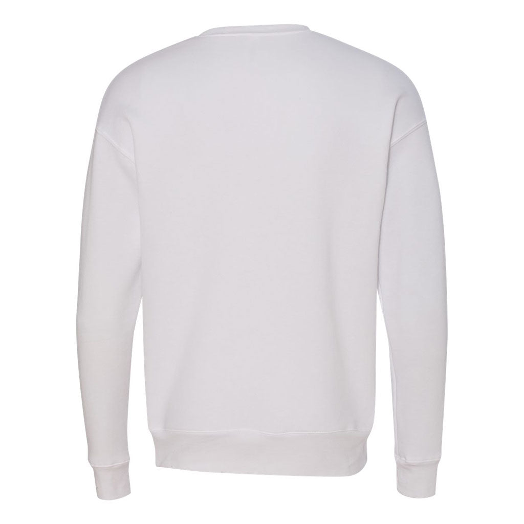 Bella + Canvas Unisex White Drop Shoulder Fleece Sweatshirt