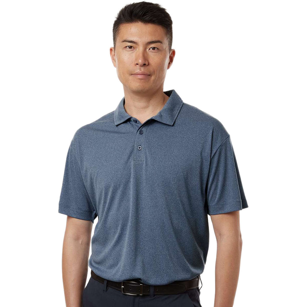 AllPro Men's Heather Navy Pro-Lock Performance Polo