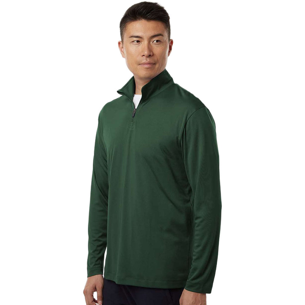 AllPro Men's Forest Green Pro-Lock Performance Quarter-Zip Pullover