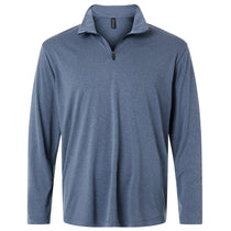 AllPro Men's Heather Navy Pro-Lock Performance Quarter-Zip Pullover