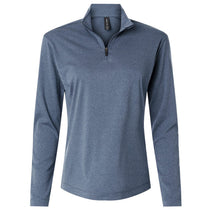 AllPro Women's Heather Navy Pro-Lock Performance Quarter-Zip Pullover