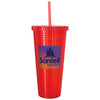 GoodValue Red Square Pattern Double Wall Tumbler - 23 oz