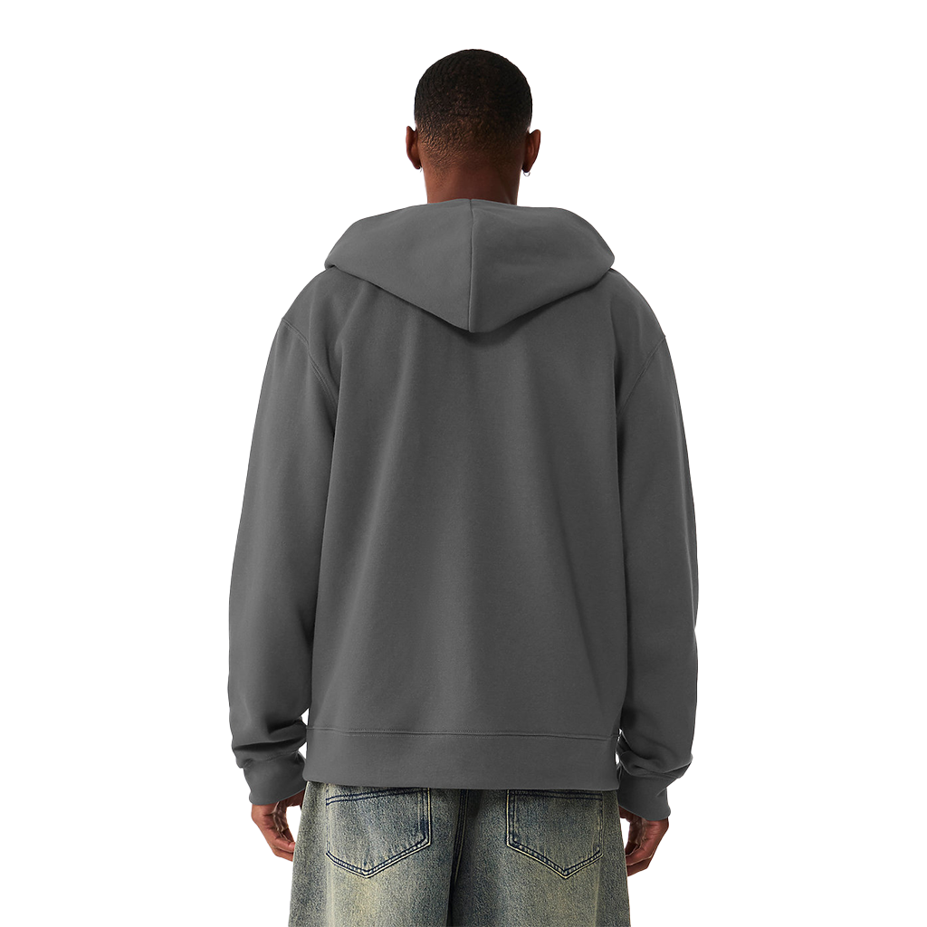Bella + Canvas Unisex Asphalt 10 oz Full-Zip Hoodie Sweatshirt