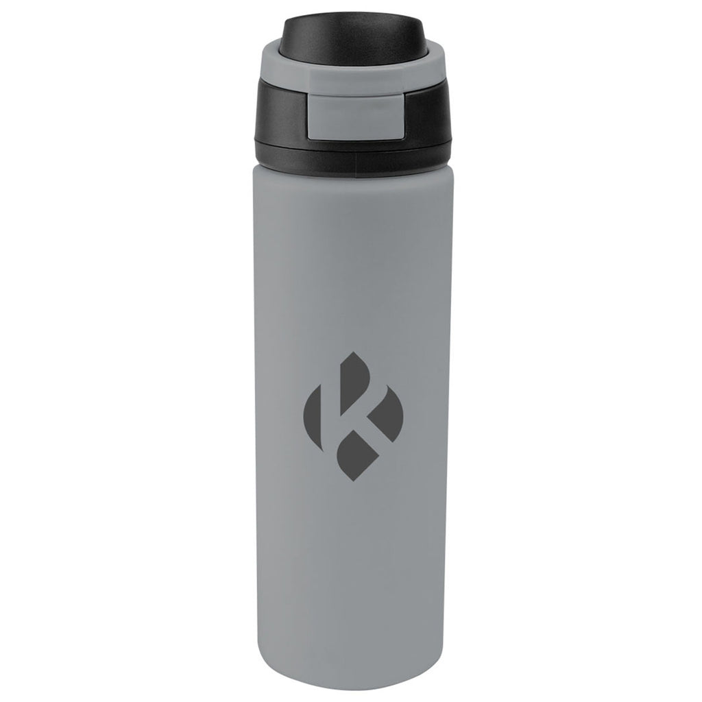 Hit Grey with Black 24 Oz. Pop Sip Recycled Stainless Steel Bottle