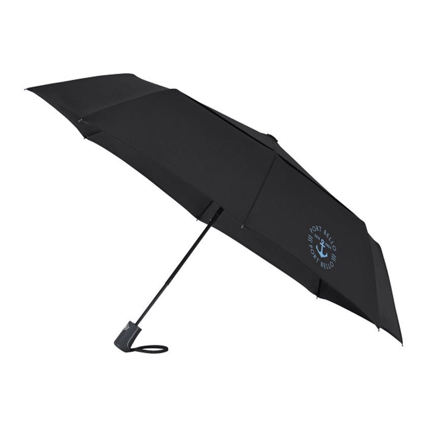 Leed's Black 46" Recycled Auto Open Umbrella