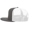 Richardson Charcoal/White Acrylic-Wool Blend Flatbill Trucker