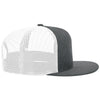 Richardson Heather Charcoal/White Acrylic-Wool Blend Flatbill Trucker