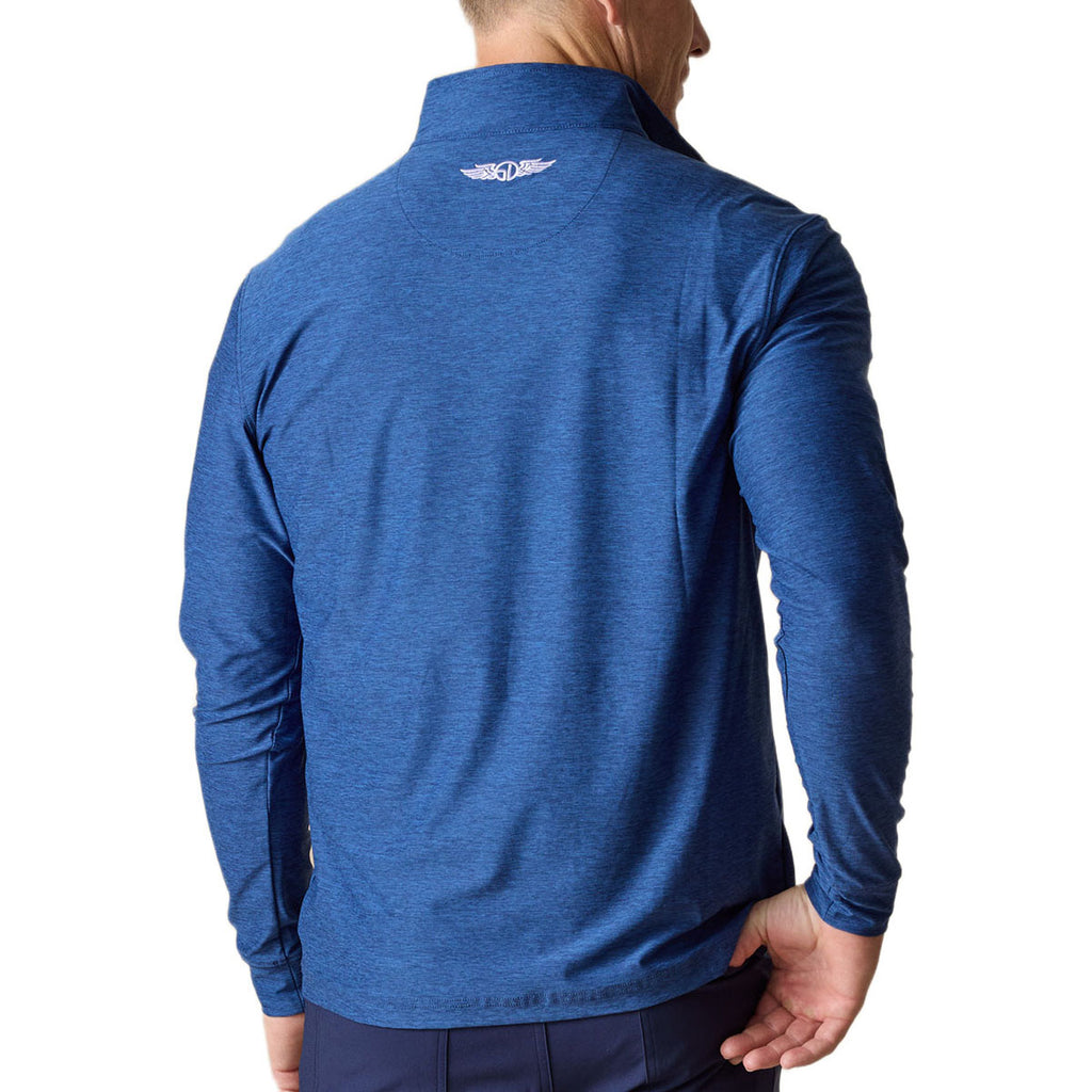 Straight Down Men's Indigo Crusher Quarter Zip