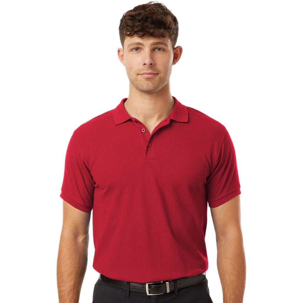 AllPro Men's Red Pique Polo