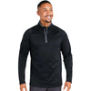 Puma Golf Men's Puma Black Waffle Fleece Quarter-Zip Pullover