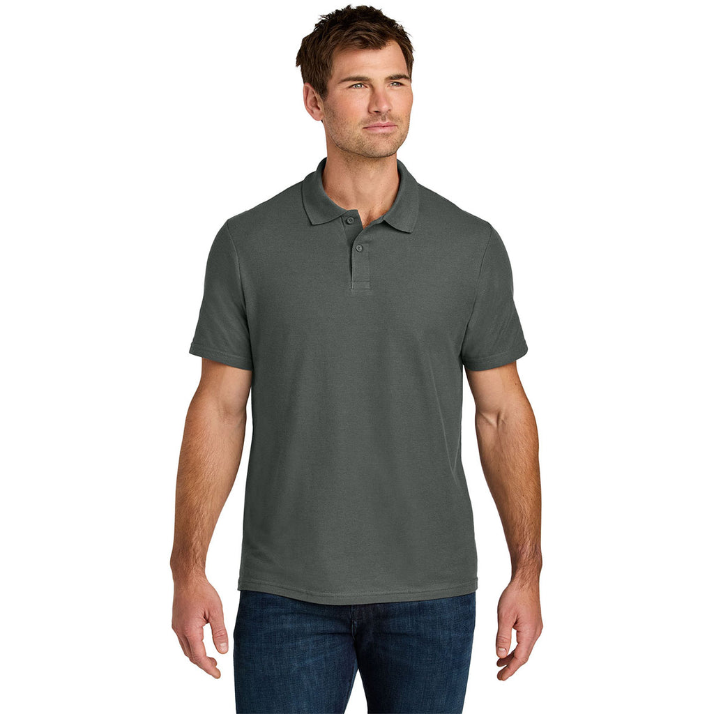 Gildan Men's Charcoal Softstyle Pique Polo