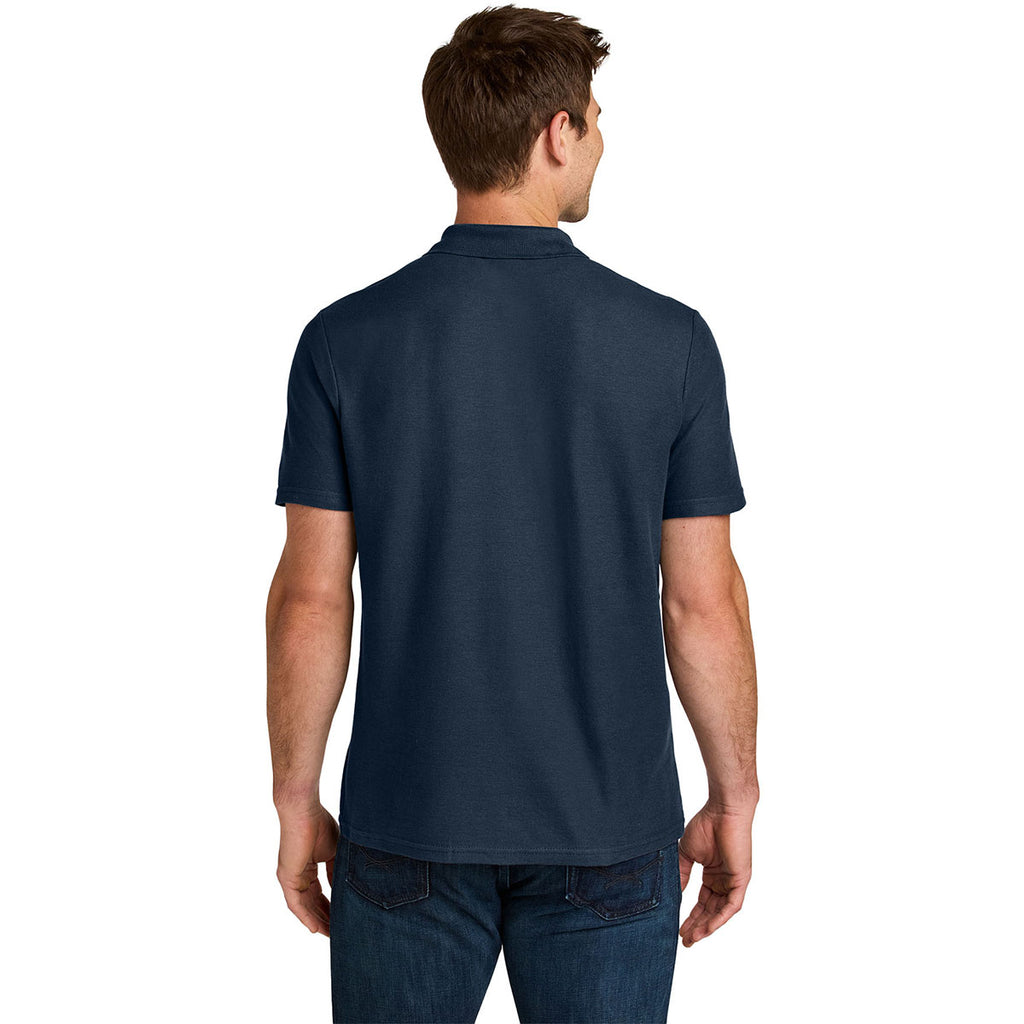 Gildan Men's Navy Softstyle Pique Polo
