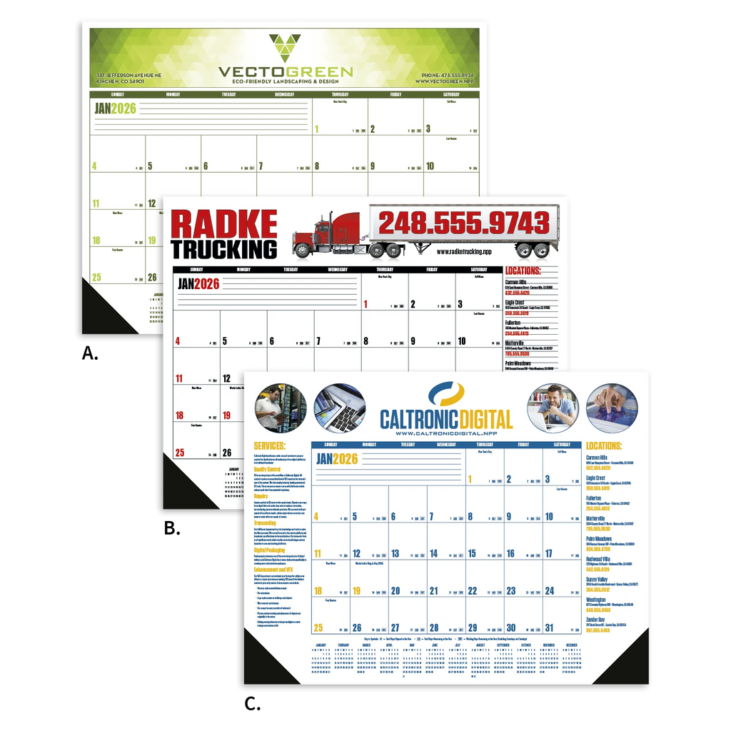 Good Value Royal Blue Multi-Color Desk Pad