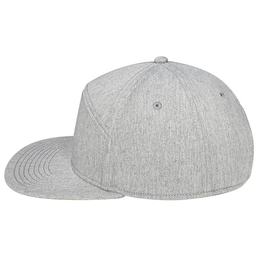 Pukka Grey Heather Tradesman Hybrid Six-Panel Cap