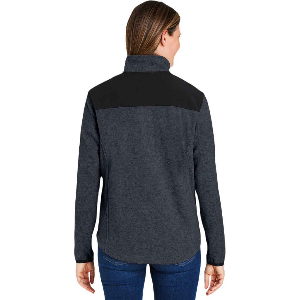 Dri Duck Women's Charcoal/Black Sierra Melange Heather Fleece