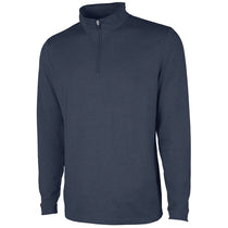 Charles River Men's Navy Heather Vista Tri-Blend Quarter Zip