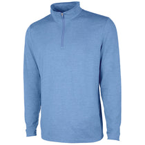 Charles River Men's Light Blue Heather Vista Tri-Blend Quarter Zip