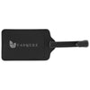 Hit Black with Grey Recycled Leatherette Luggage Tag