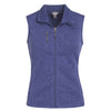 Landway Women's Heather Indigo Ashton Vest Sweater-Knit Fleece